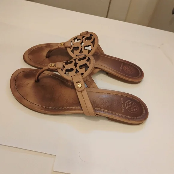 Tory Burch Brown Leather Miller Sandals - Picture 16 of 16